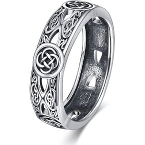Celtic Knot Ring for Women Sterling Silver Celtic Ring Irish Jewelry Gifts for Women Girls