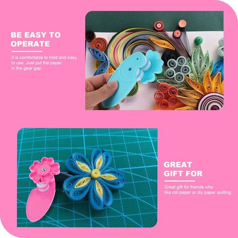 2pcs Quilling Crimper Paper Quilling Crimper Paper Winder Machine Paper Quilled Tool Machine Plastic Hand- in Saudi Arabia