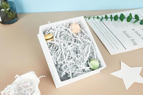 COOBL - 4 oz - Crinkle Cut Paper Shred Filler Gift Wrapping & Gift Basket Filler for Gift Wrapping, Basket Filling, Birthdays, Weddings, Anniversaries, Valentines Day,Christmas (Silver) in Kuwait