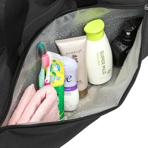 TUGUAN Small Gym Bag for Men with Shoes Compartment & Wet Pocket Lightweight Travel Duffle Bag Weekender Overnight Duffel Bag for Women Sports Gym Tote Fitness Swimming Workout Bag, Black in Saudi Arabia