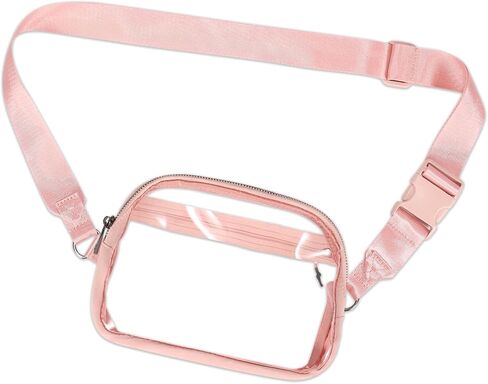 INTINI Clear Fanny Pack for Stadium Events – Small, Plus size Waist Transparent Belt Bag Sports, Concerts, and Festivals Black in Saudi Arabia