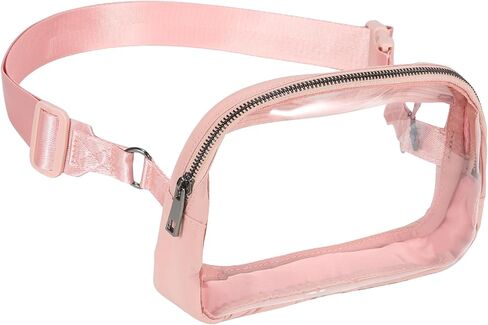 INTINI Clear Fanny Pack for Stadium Events – Small, Plus size Waist Transparent Belt Bag Sports, Concerts, and Festivals Black in Saudi Arabia