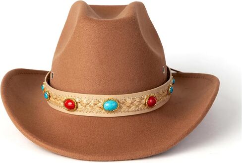 Womens Floppy Hat Wide Band Dress Up Cowgirl Hat in Saudi Arabia