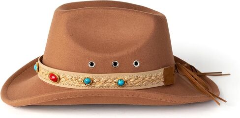 Womens Floppy Hat Wide Band Dress Up Cowgirl Hat in Saudi Arabia