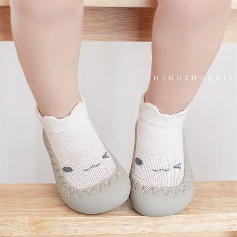 Baby Non-skid Sock Shoes Toddler Non Slip First Walking Shoes Infant Indoor Floor Slipper Sneaker 1/2 Pairs in Saudi Arabia