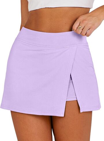 ANRABESS Women's 2024 Summer Mini Skirt Tennis Athletic Inner Shorts Side Slit Workout Golf Bodycon Casual Skorts Clothes in Saudi Arabia