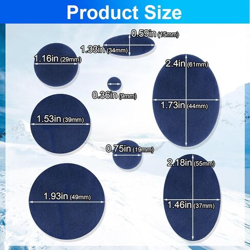 40pcs Puffer Down Jacket Repair Patches Self-Adhesive, Nylon Fabric Repair Patch Waterproof Kit, Black Round Stick On Patches Tape for Coat Clothing Tent Sleeping Bags Ski Pants Holes in Saudi Arabia
