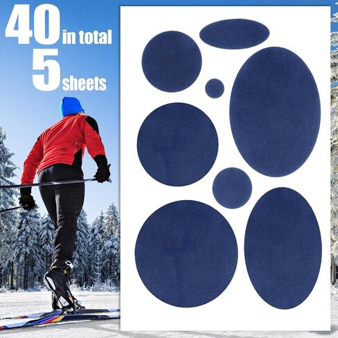40pcs Puffer Down Jacket Repair Patches Self-Adhesive, Nylon Fabric Repair Patch Waterproof Kit, Black Round Stick On Patches Tape for Coat Clothing Tent Sleeping Bags Ski Pants Holes in Saudi Arabia