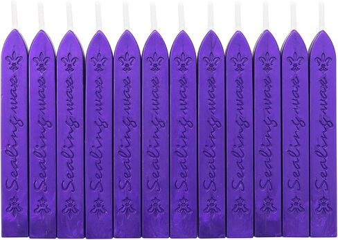 12 قطعة من أعواد شمع الغلق مع فتائل لختم الحروف، وأعواد ختم الشمع لأختام الطوابع، والشمع لختم المغلف، وأعواد الشمع لدعوات الزفاف، وتغليف الهدايا، وهدية عيد الميلاد (أرجواني) in Saudi Arabia