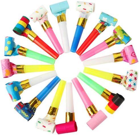 30Pcs Party Blower Multicolor Musical Blowouts Whistles Funny Party Noisemakers Party Horns Party Supplies Party Blowers Blow Horn Noise Maker in Saudi Arabia