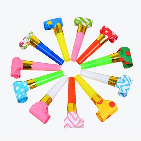 30Pcs Party Blower Multicolor Musical Blowouts Whistles Funny Party Noisemakers Party Horns Party Supplies Party Blowers Blow Horn Noise Maker in Saudi Arabia