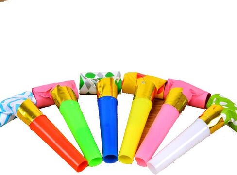 30Pcs Party Blower Multicolor Musical Blowouts Whistles Funny Party Noisemakers Party Horns Party Supplies Party Blowers Blow Horn Noise Maker in Saudi Arabia
