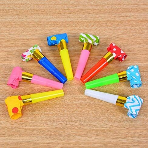 30Pcs Party Blower Multicolor Musical Blowouts Whistles Funny Party Noisemakers Party Horns Party Supplies Party Blowers Blow Horn Noise Maker in Saudi Arabia