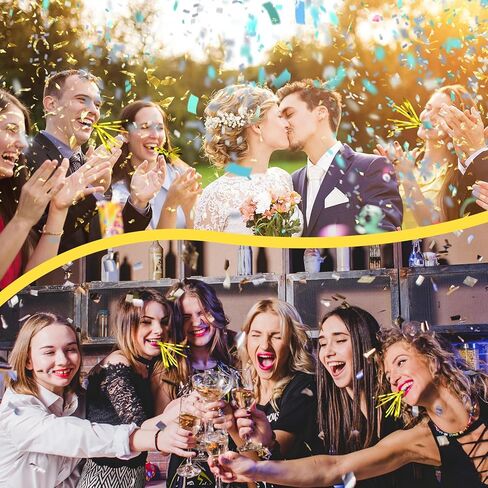 Party Blowers Noisemakers, 24 Pcs Gold Metallic Fringed Noise Maker Glitter Party Blowers for Adult Birthday Wedding Halloween Christmas Graduation New Year Party Sporting Events Supplies in Saudi Arabia