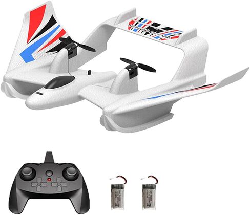 GoolRC RC Plane Remote Control Airplane, 3 in 1 Water Land Air RC Airplane, 2.4GHz 2CH RC Aircraft, RC Glider with Gyroscope and Stunt Flying, 2 Batteries for Beginners in Saudi Arabia