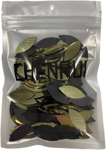 CHENRUI150pcs Petal Shaped Mirror Mosaic Tile Craft Mirrors (Yellow Gold) in Kuwait