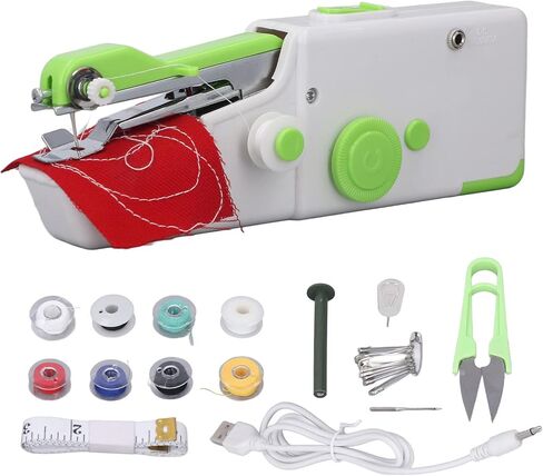 Diydeg Handheld Sewing Machine, Mini Portable Electric Sewing Machine, Ergonomic Battery Powered Portable Mending Machine Quick Stitch Tool for DIY Quick Repairing, Beginners, Kids, Home and Travel in Saudi Arabia