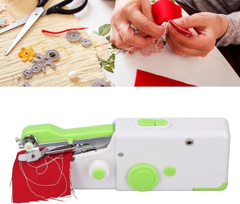 Diydeg Handheld Sewing Machine, Mini Portable Electric Sewing Machine, Ergonomic Battery Powered Portable Mending Machine Quick Stitch Tool for DIY Quick Repairing, Beginners, Kids, Home and Travel in Saudi Arabia