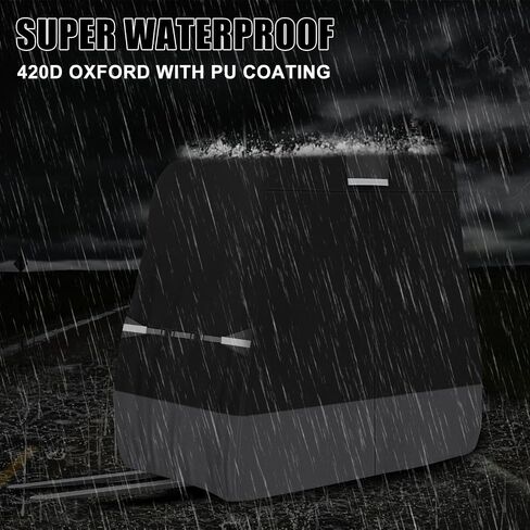 420D Waterproof Forklift Storage Cover Compatible with Capacity Up to 8000 lb Cab Cover with Side Zippered Door and Reflective Strips for Snow Rain Sun Dust Protection(Non-transparent) in Saudi Arabia