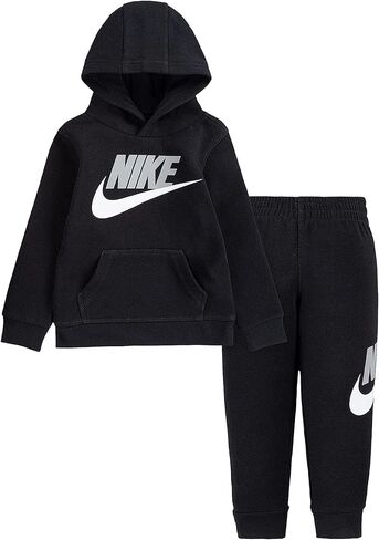 طقم بلوفر جوجرز للأولاد من Nike Club HBR (للأطفال الصغار) أسود/رمادي فاتح 5 Little Kid in Saudi Arabia