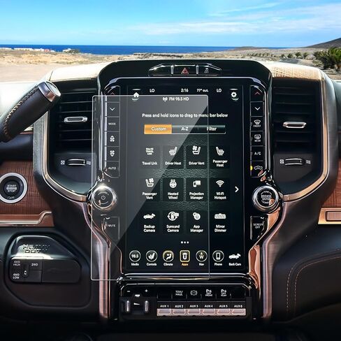 Coleya 2019-2023 2024 Ram 1500 2500 3500 Screen Protector for Uconnect 12 Inch Touch Screen, 2022 RAM Limited Laramie TRX Tempered Glass 2023 Ram 2500 Heavy Duty Rebel 2021 Ram 1500 TRX Protective Film in Kuwait