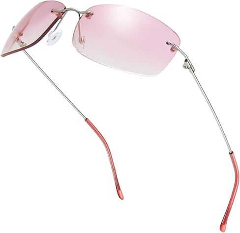 The Fresh Minimalist Small Rectangular Sunglasses Clear Eyewear Spring Hinge - Gift Box Package (106-Brown, Brown, 58) in Saudi Arabia