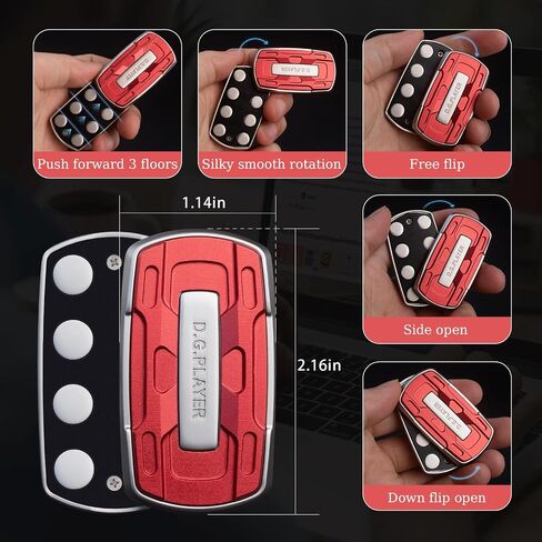 Fidget Toys Adults - Sound & Silent Handheld Cool Fidget Slider - Metal Sensory Toys for Adults Stress Relief, Focused, Anxiety, Time Passing - Travel, Classroom, Office, Car, Home (Black) in Kuwait
