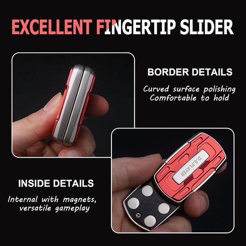 Fidget Toys Adults - Sound & Silent Handheld Cool Fidget Slider - Metal Sensory Toys for Adults Stress Relief, Focused, Anxiety, Time Passing - Travel, Classroom, Office, Car, Home (Black) in Kuwait