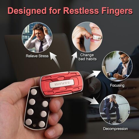 Fidget Toys Adults - Sound & Silent Handheld Cool Fidget Slider - Metal Sensory Toys for Adults Stress Relief, Focused, Anxiety, Time Passing - Travel, Classroom, Office, Car, Home (Black) in Kuwait