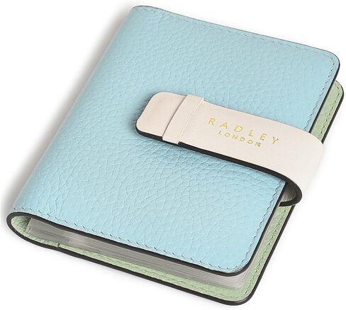 RADLEY London Islington Way Colourblock حامل بطاقات ائتمان صغير الحجم للنساء، حافظة جلدية رفيعة لتنظيم البطاقات، أزرق in Saudi Arabia