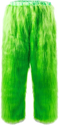 Green Halloween Costumes Adult,Cosplay Santa Suit Christmas Deluxe Furry Santa Claus Funny Santa Costume with Mask in Saudi Arabia