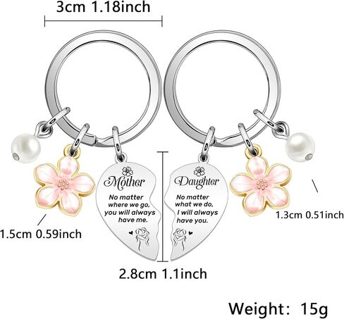 Mother's Day Keychain Mom Keychain Women Keychain Mother Daughter Matching Keyring Stepmom Gifts Newmom Gifts Mom Birthday Christmas Valentine's Day Gifts From Daughter in Saudi Arabia