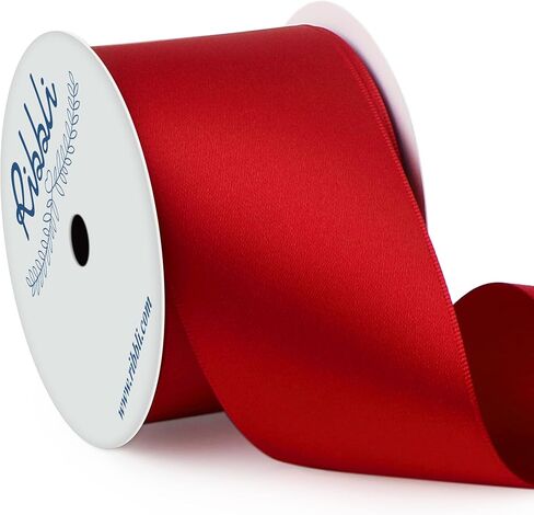 Ribbli Dusty Sage Satin Ribbon 4 Inch Wide Sage Green Ribbon for Wedding Chair Sash Grand Opening Ceremony Big Bows Gift Wrapping Floral Crafts Cake Decor-Double Faced Satin Continuous 10 Yards in Saudi Arabia
