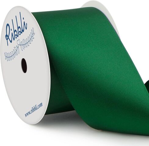 Ribbli Dusty Sage Satin Ribbon 4 Inch Wide Sage Green Ribbon for Wedding Chair Sash Grand Opening Ceremony Big Bows Gift Wrapping Floral Crafts Cake Decor-Double Faced Satin Continuous 10 Yards in Saudi Arabia