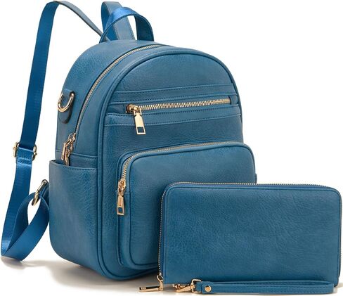 Idesort Small Backpack Purse for Women Girls Cute Backpacks Purse set with Wallet Convertible Shoulder bag CaramelBrown in Saudi Arabia