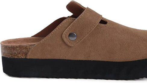 Torotto Womens Clogs Cork Footbed Suede Slippers Arch Support Potato Shoes with Adjustable Buckle in Saudi Arabia
