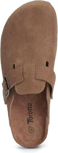 Torotto Womens Clogs Cork Footbed Suede Slippers Arch Support Potato Shoes with Adjustable Buckle in Saudi Arabia