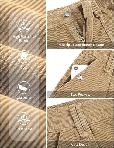 تنورة Fengbay سروال قصير للسيدات كاجوال بخصر عالٍ للخريف والشتاء، تنانير صغيرة على شكل حرف A للنساء مع جيب in Kuwait