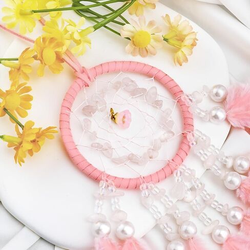 Pink Dream Catcher Dream Catchers for Girls Kids Girls Bedroom Decor Dreamcatcher Unique Dream Catcher for Girls Teen Stocking Stuffers Girls Dream Catchers Car Accessories in Saudi Arabia