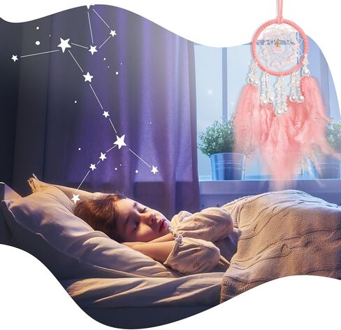 Pink Dream Catcher Dream Catchers for Girls Kids Girls Bedroom Decor Dreamcatcher Unique Dream Catcher for Girls Teen Stocking Stuffers Girls Dream Catchers Car Accessories in Saudi Arabia