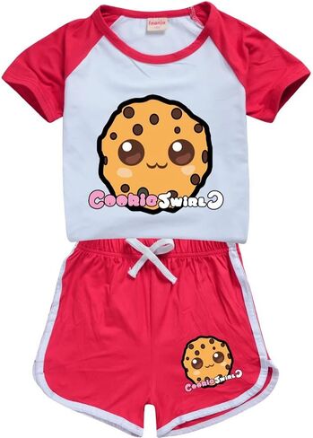 Cookie Swirl C 100-170 Trend Cartoon T-shirt Shorts Casual Sports Suit Clothes for Toddler Girls Teenage Boys Tees Tops in Saudi Arabia
