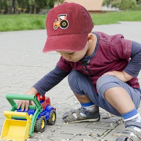 Kids Cartoon Embroidery Baseball Cap Adjustable Snapback Vintage Retro Cotton Sun Hat for Boys Girls Ages 2-8 in Kuwait