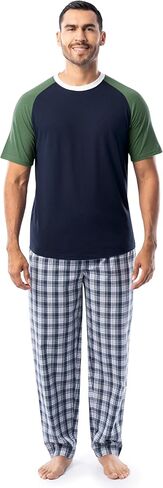 Fruit of the Loom Men's Jersey Henley Top and Broadcloth Pant Sleep Pajama Set in Saudi Arabia