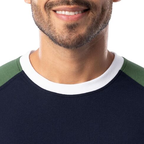 Fruit of the Loom Men's Jersey Henley Top and Broadcloth Pant Sleep Pajama Set in Saudi Arabia