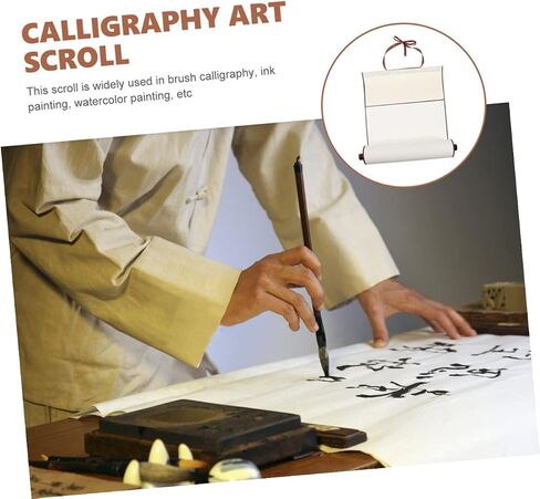 EXCEART 3pcs Blank Scroll Scroll Rice Paper Scrolls Painting Supply Calligraphy Scroll Paper Chinese Scroll Blank Paper Scrolls Blank Canvas Drawing Scrolls Handmade Paper White Four Feet in Saudi Arabia