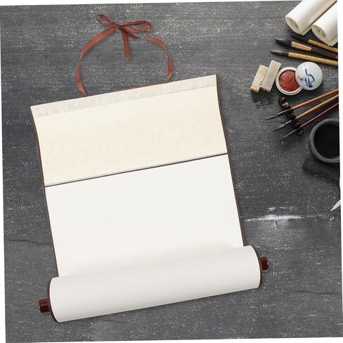 EXCEART 3pcs Blank Scroll Scroll Rice Paper Scrolls Painting Supply Calligraphy Scroll Paper Chinese Scroll Blank Paper Scrolls Blank Canvas Drawing Scrolls Handmade Paper White Four Feet in Saudi Arabia