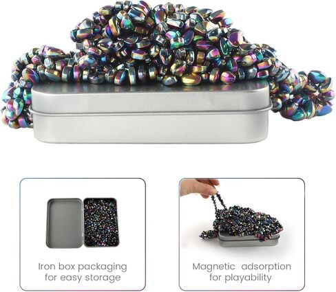 Magnetic Balls Putty Puzzle Anxiety/Stress Relief Toy Desk Fidget Toys Magnetic Stones, The Development of Promote Attention for Office Adult (500P Small) in Saudi Arabia