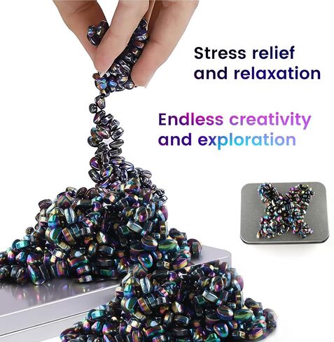 Magnetic Balls Putty Puzzle Anxiety/Stress Relief Toy Desk Fidget Toys Magnetic Stones, The Development of Promote Attention for Office Adult (500P Small) in Saudi Arabia