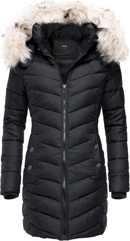 NUTEXROL Women's Winter Quilted Down Hooded Parka Jackets Thickened Warm Puffer Coat in Kuwait