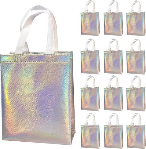 LOOKSGO 12 Pcs Non-woven Reusable Gift Bags With Handles for Party Favor 8W x 4L x10H Size in Saudi Arabia
